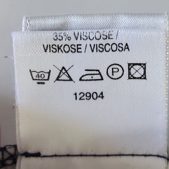 C&A Size 40 / Small Black Plaid Viscose Blend Bermuda Shorts Cuffs Pockets - Picture 10 of 10